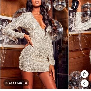 Gorgeous beaded dress!!  For a gorgeous diva!! Perfect for any special day.